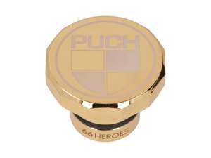 66HEROES gas cap square "Puch" gold | Puch Maxi 66HEROES gas cap square "Puch" gold | Puch Maxi