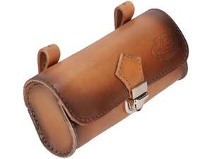 Sacoche de selle "Charleston" marron en cuir véritable Sacoche de selle "Charleston" marron en cuir véritable