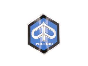 Emblème "Piaggio" Ø 30 mm tête de direction courbée NOS | Piaggio Ciao, Bravo Emblème "Piaggio" Ø 30 mm tête de direction courbée NOS | Piaggio Ciao, Bravo