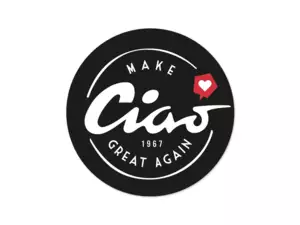 Autocollant "Make Ciao great again" Ø 60 mm noir Autocollant "Make Ciao great again" Ø 60 mm noir