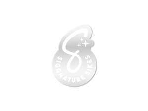 Siggnature autocollant "S" 32 x 45 mm transparent blanc Siggnature autocollant "S" 32 x 45 mm transparent blanc