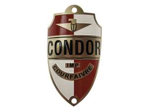 Plaque de marque Condor Tube de direction (courbé) Plaque de marque Condor Tube de direction (courbé)