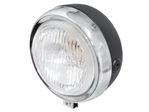 Phare rond Ø 13 cm chrome / noir Phare rond Ø 13 cm chrome / noir