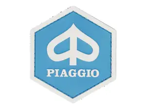 mk-Merch Ecusson "PIAGGIO" caoutchouc hexagonal mk-Merch Ecusson "PIAGGIO" caoutchouc hexagonal