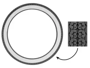 Pneu Mitas 2.25 x 18" B4 Allround flanc blanc Pneu Mitas 2.25 x 18" B4 Allround flanc blanc