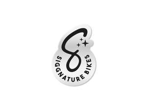 Siggnature autocollant "S" 32 x 45 mm transparent noir Siggnature autocollant "S" 32 x 45 mm transparent noir