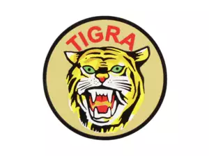 Autocollant « TIGRA » avec blason, Ø 44 mm | Tigra Caravelle Autocollant « TIGRA » avec blason, Ø 44 mm | Tigra Caravelle