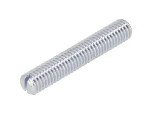Vis sans tête M8x45 fendue Embout conique galvanisé Vis sans tête M8x45 fendue Embout conique galvanisé