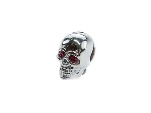 Figurine décorative Skull chrome yeux rouges (vis sans tête) Figurine décorative Skull chrome yeux rouges (vis sans tête)
