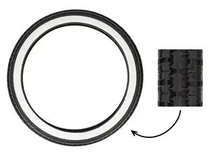 Pneus KENDA 2.25 x 17" K252 Allround paroi blanche Pneus KENDA 2.25 x 17" K252 Allround paroi blanche