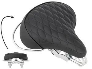 Selle Diamond à ressorts en tonneau noir Selle Diamond à ressorts en tonneau noir