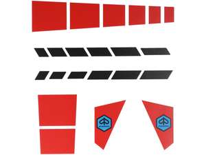 Sticker set frame red / black | Piaggio SUPERbravo Sticker set frame red / black | Piaggio SUPERbravo